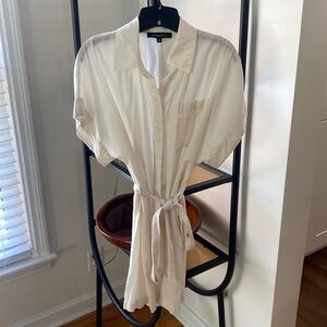 Women’s Dynamite white belted shirt dress